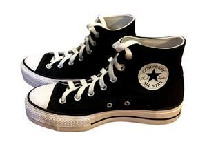 CONVERSE All Star Chuck Taylor High Top Sneakers Black & White Size 8.5 Womens